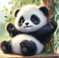Preview: Diamond Painting Panda Bär